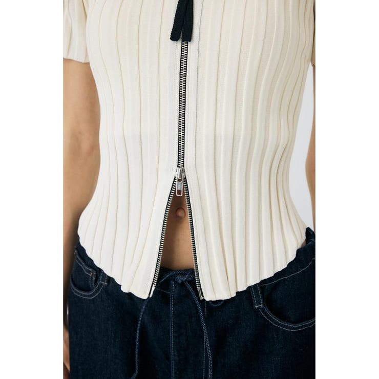ZIP UP RIB KNIT H/S シャツ | MOUSSY OUTLET | 詳細画像12 