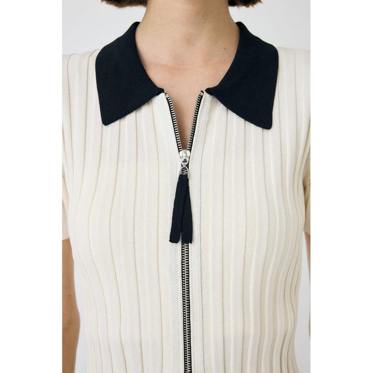 ZIP UP RIB KNIT H/S シャツ | MOUSSY OUTLET | 詳細画像9 