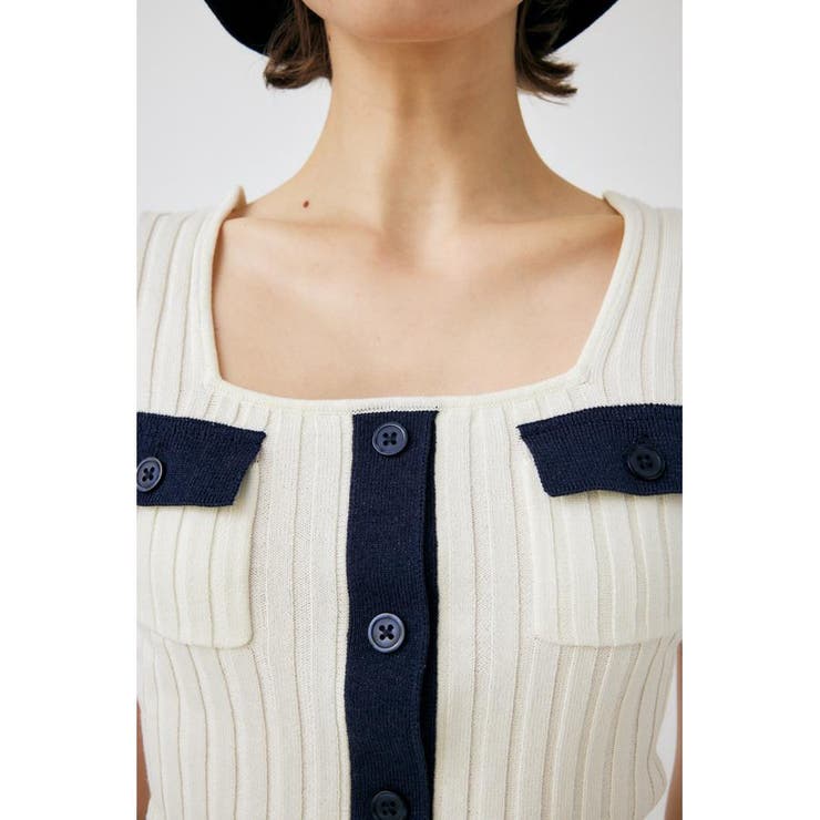 FRONT BUTTON KNIT トップス[品番：BJLW0025887]｜MOUSSY OUTLET