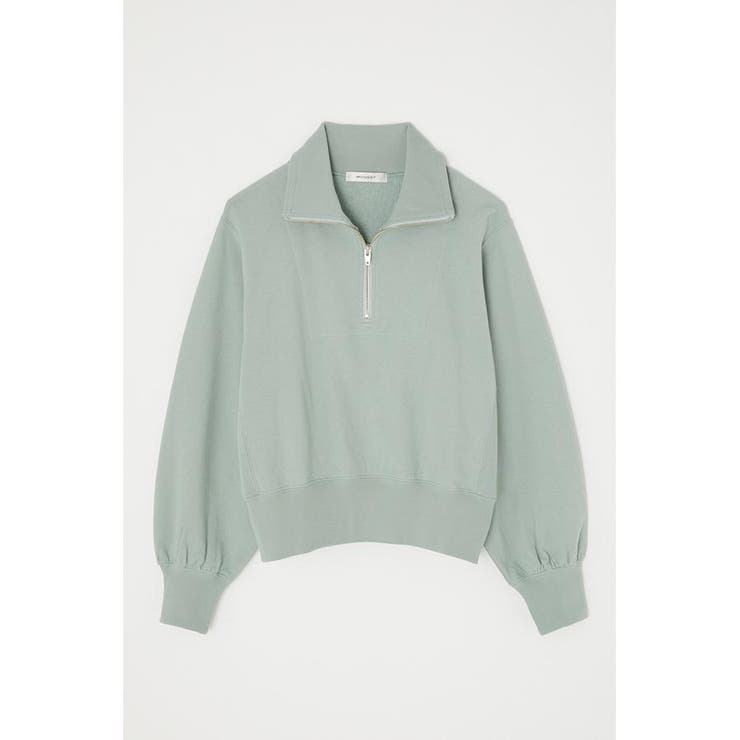 HALF ZIP SWEAT シャツ moussy ハーフジップ スウェット BLACK BY MOUSSY（ブラックバイマウジー）の「half zip sweat