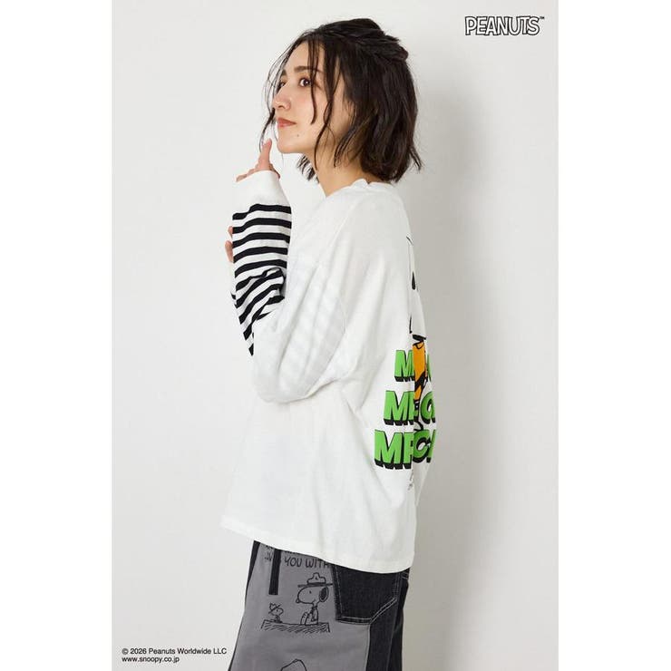 (PEANUTS)フェイクレイヤードロングTシャツ | RODEO CROWNS WIDE BOWL | 詳細画像2 