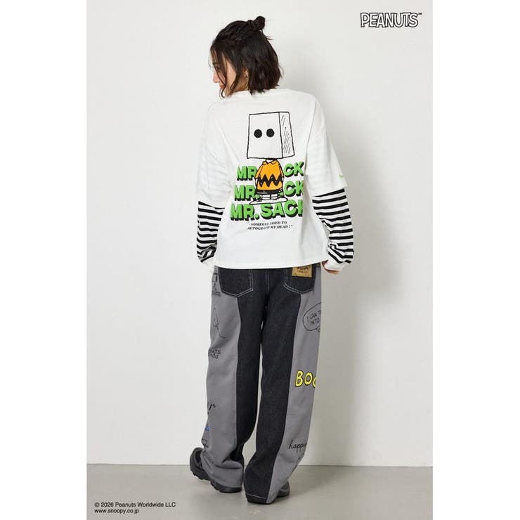 (PEANUTS)フェイクレイヤードロングTシャツ | RODEO CROWNS WIDE BOWL | 詳細画像6 