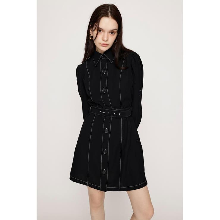 TUCK SLEEVE FRONT BUTTON ワンピース[品番：BJLW0026440]｜SLY