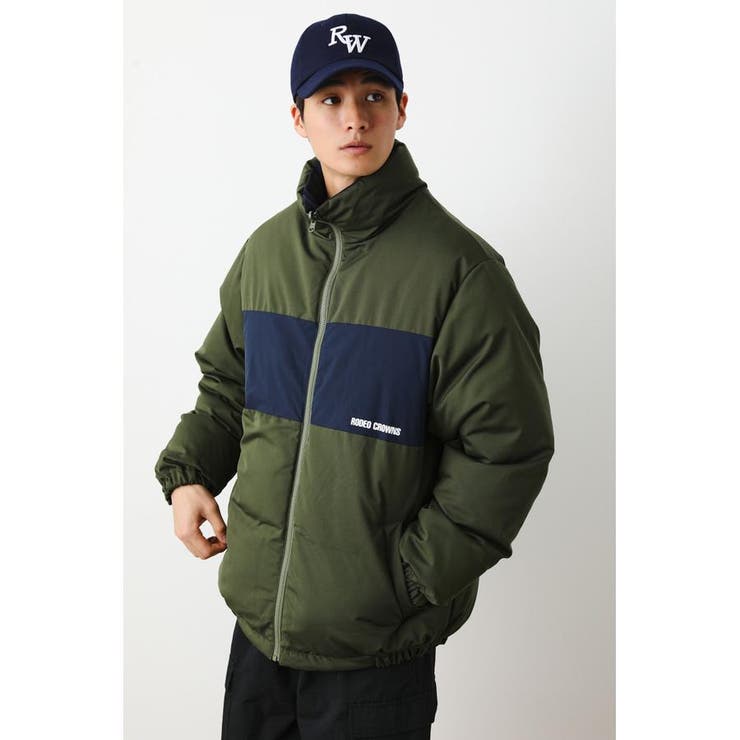 柄GRN5 | リバーシブルバイカラーパフブルゾン | RODEO CROWNS WIDE BOWL