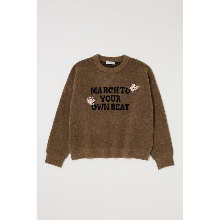 BRN | FLORAL PATCH JACQUARD セーター | MOUSSY OUTLET