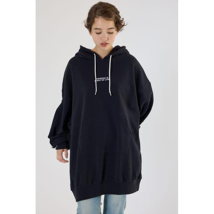 BLK | ロゴパーカーワンピース | RODEO CROWNS WIDE BOWL