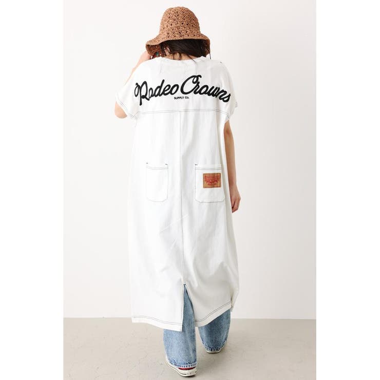 O/WHT1 | RCSカラーステッチロングワンピース | RODEO CROWNS WIDE BOWL