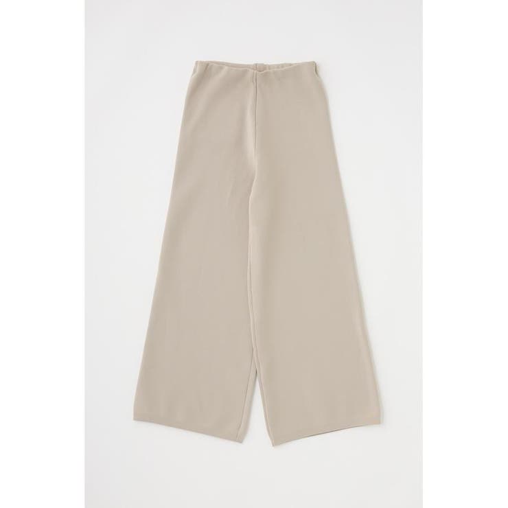 L/GRY1 | ニットワイドパンツ リサイクルポリエステル×オーガニックコットン | MOUSSY OUTLET
