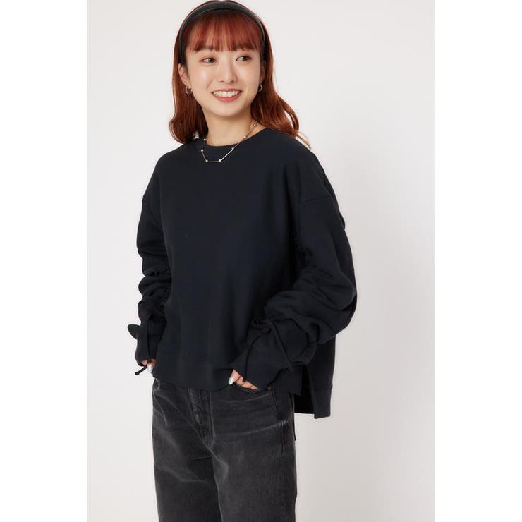 BLK | VTG SWEAT ドロストスリーブトップス | RODEO CROWNS WIDE BOWL