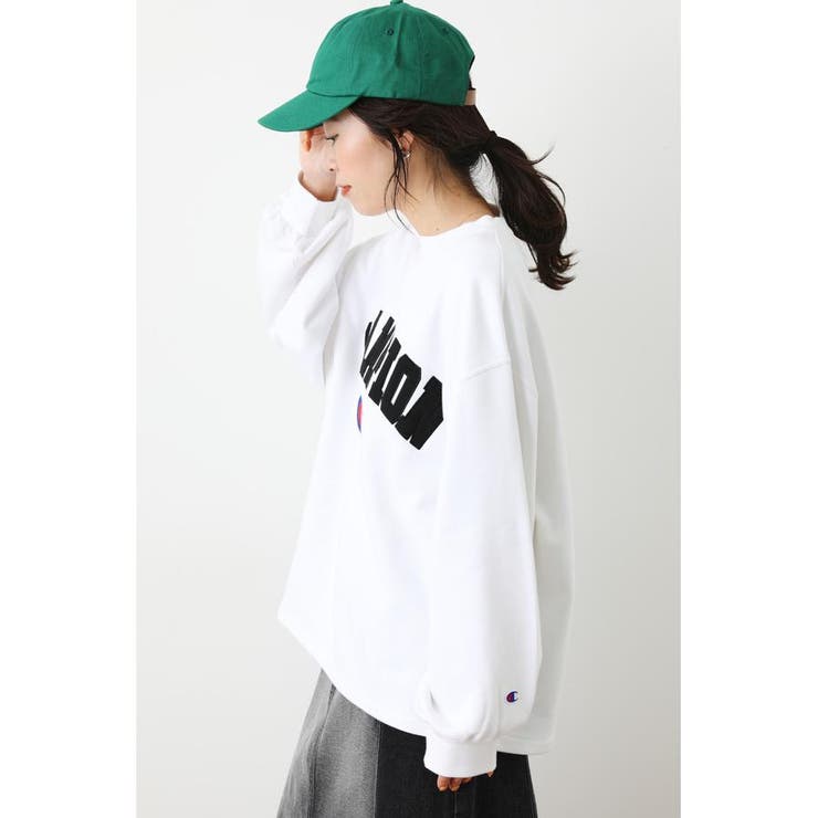 BLK】Champion ボリュームスリーブスウェット[品番：BJLW0024757