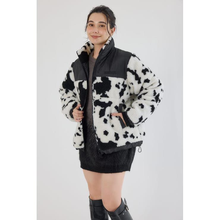 柄BLK5 | 切り替えボアロゴジャケット | RODEO CROWNS WIDE BOWL