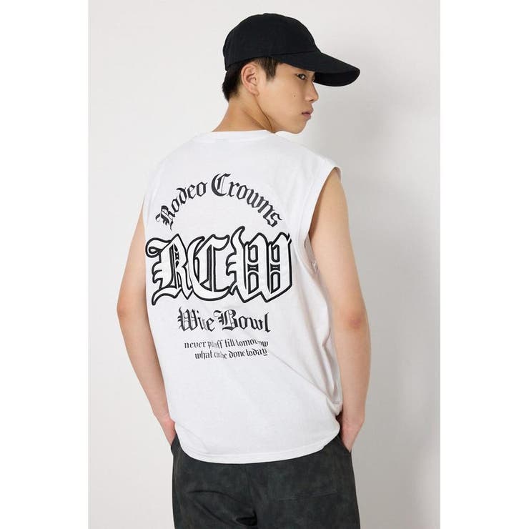 WHT | Blackletterノースリーブトップス | RODEO CROWNS WIDE BOWL