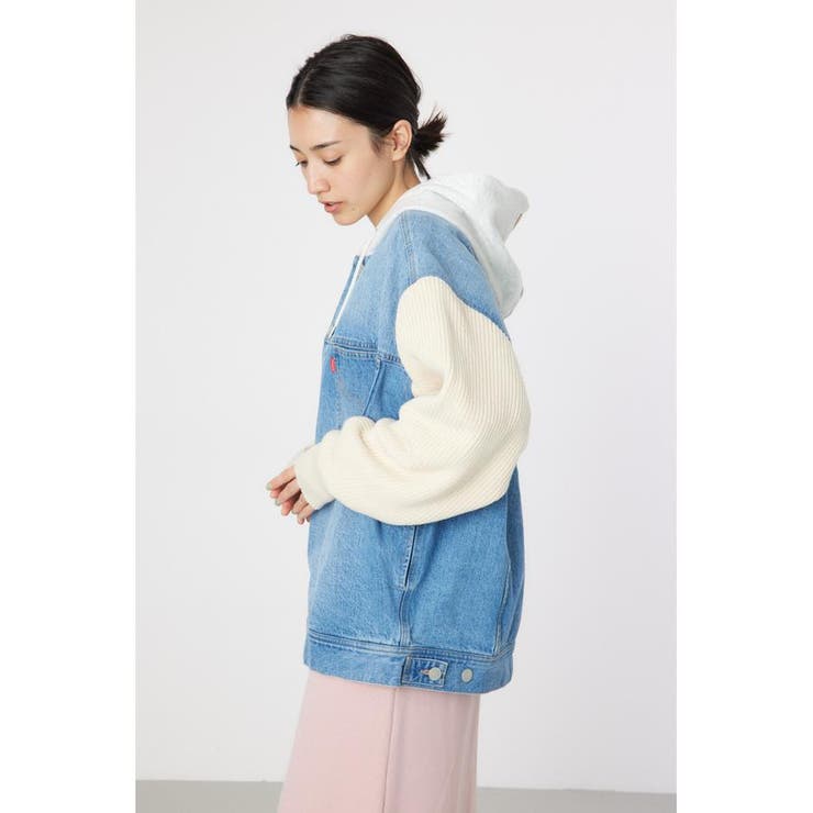 ニットドッキングデニムジャケット[品番：BJLW0029570]｜RODEO