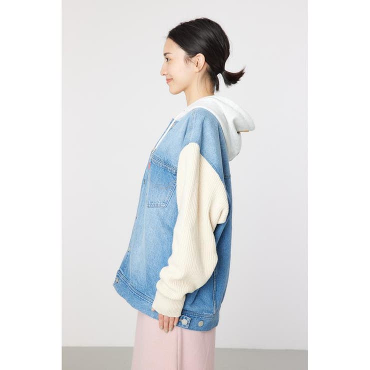 ニットドッキングデニムジャケット[品番：BJLW0029570]｜RODEO