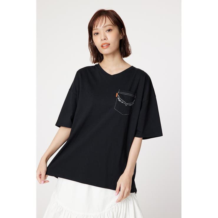 デニムパッチTシャツ[品番：BJLW0027756]｜RODEO CROWNS WIDE