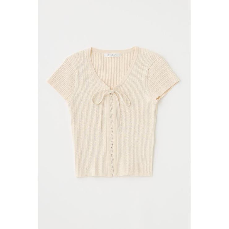 O/WHT1 | RIBBON CABLE ニット | MOUSSY OUTLET