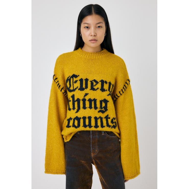 YEL | KNITTED WORDS セーター | MOUSSY OUTLET