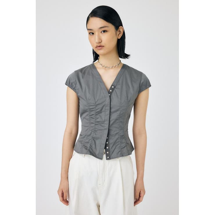 CAPSLEEVE BUTTON シャツ | MOUSSY OUTLET | 詳細画像18 