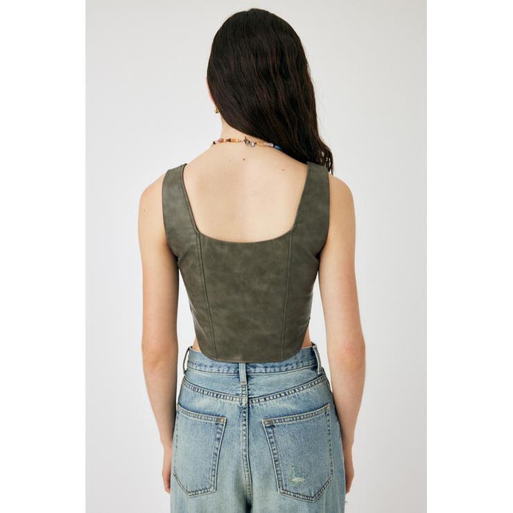F/LEATHER BUSTIER トップス | MOUSSY OUTLET | 詳細画像13 