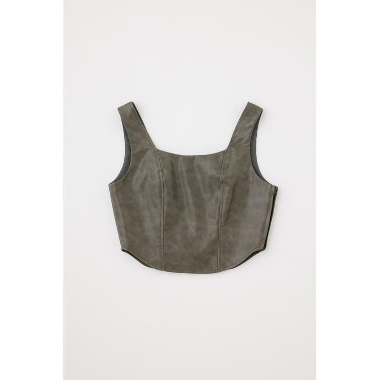 F/LEATHER BUSTIER トップス | MOUSSY OUTLET | 詳細画像18 