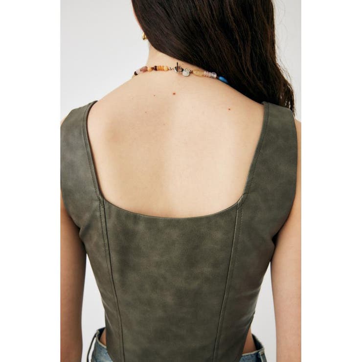 F/LEATHER BUSTIER トップス | MOUSSY OUTLET | 詳細画像15 