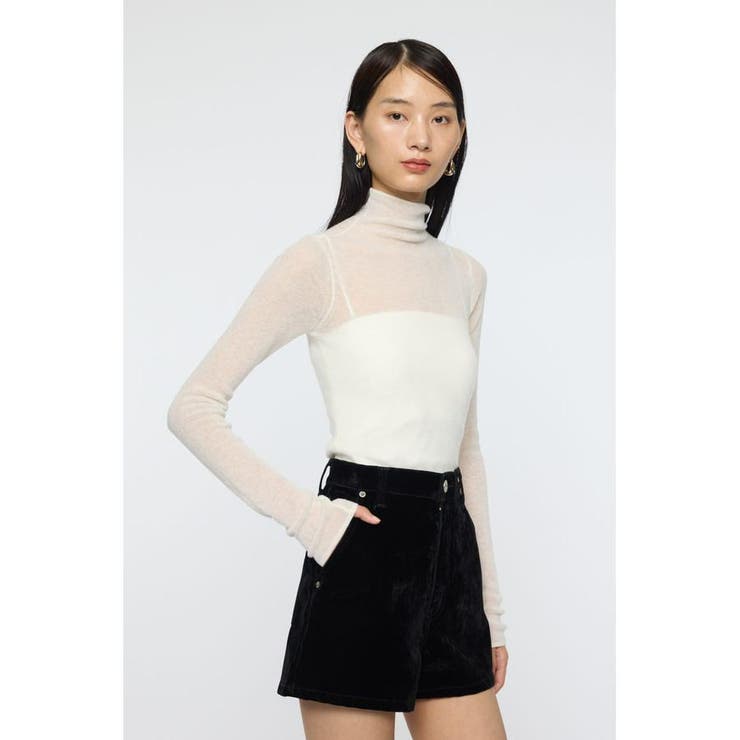 SHEER TURTLE NECK ニットトップス | MOUSSY OUTLET | 詳細画像2 