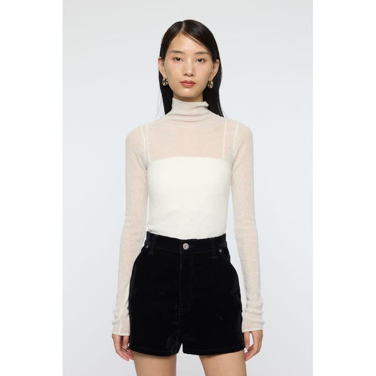 SHEER TURTLE NECK ニットトップス | MOUSSY OUTLET | 詳細画像3 