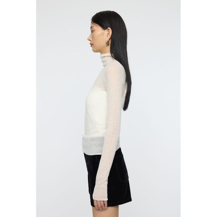 SHEER TURTLE NECK ニットトップス | MOUSSY OUTLET | 詳細画像5 