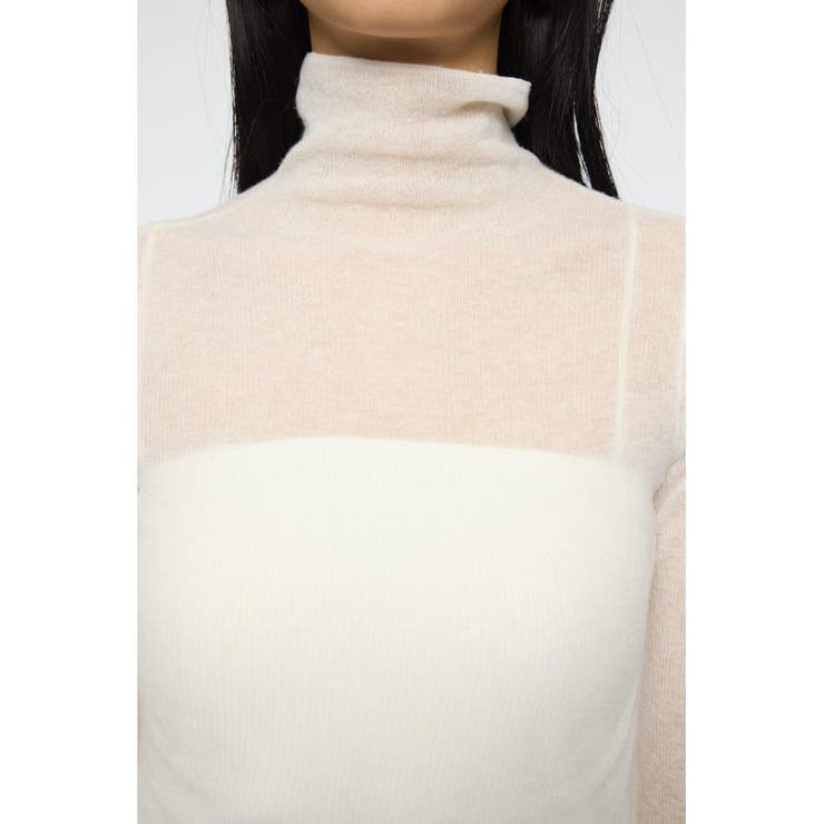 SHEER TURTLE NECK ニットトップス | MOUSSY OUTLET | 詳細画像7 