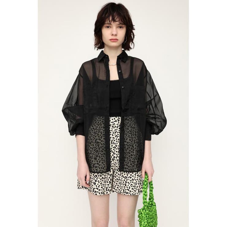 BLK | SHINY SHEER シャツ | SLY OUTLET