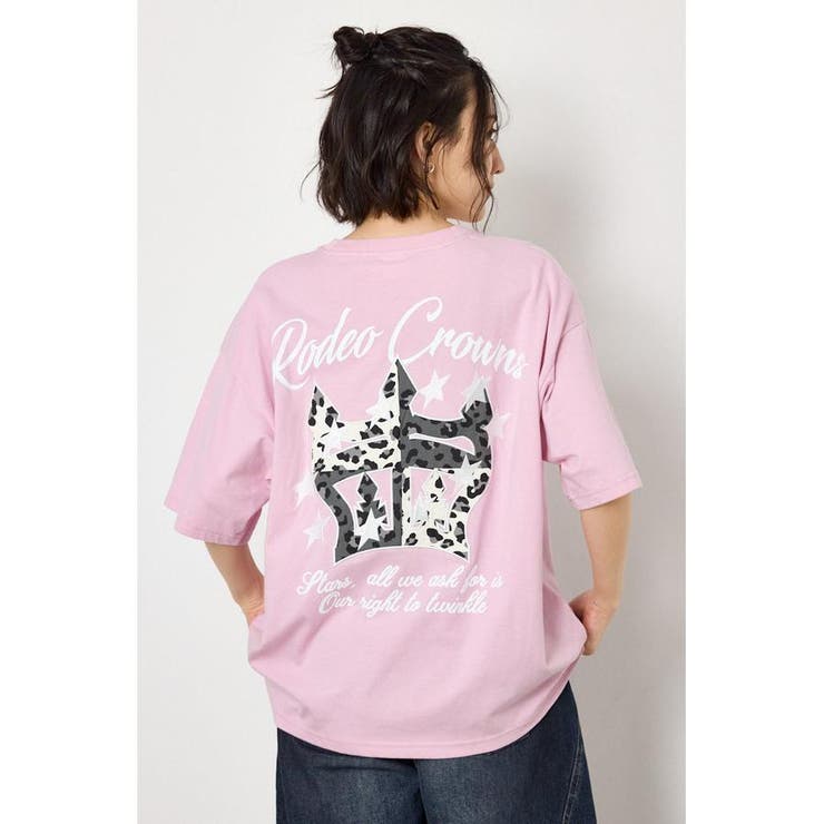 L/PNK1 | アップリケクラウンロゴTシャツ | RODEO CROWNS WIDE BOWL