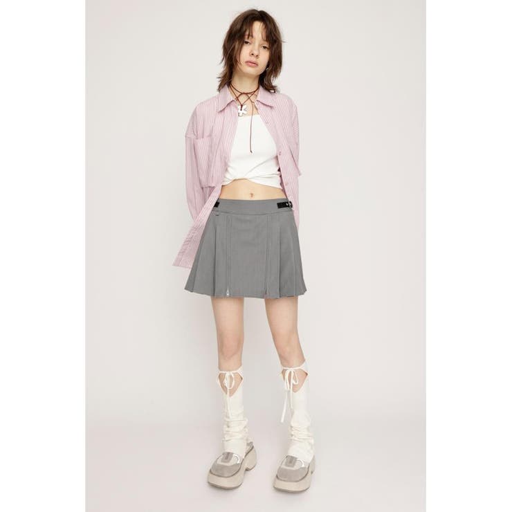OPEN ZIP PLEATS ショートスカート | SLY OUTLET | 詳細画像4 