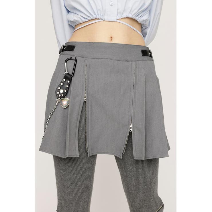 OPEN ZIP PLEATS ショートスカート | SLY OUTLET | 詳細画像1 