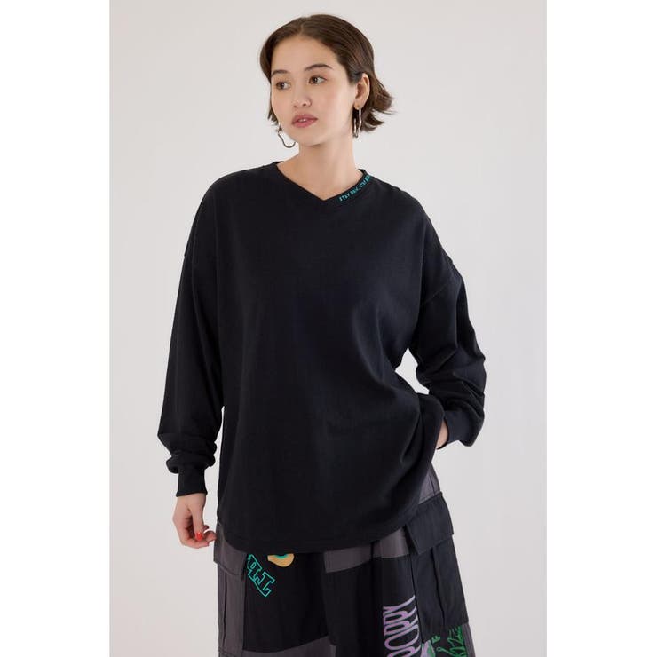 梨地VネックロングスリーブTシャツ | RODEO CROWNS WIDE BOWL | 詳細画像8 