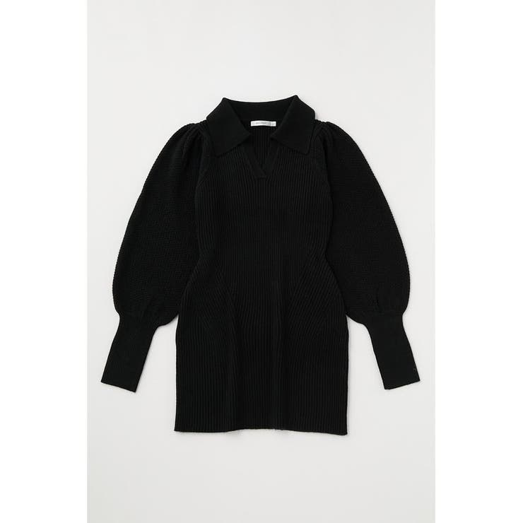 OPEN COLLAR MINI KNIT ドレス[品番：BJLW0024237]｜MOUSSY OUTLET