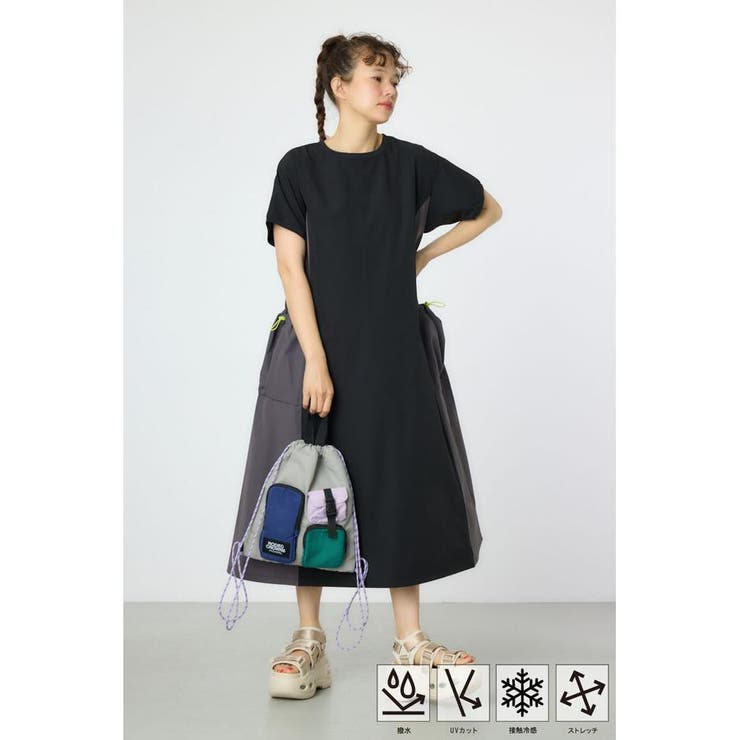 BLK | W/Rドッキングバルーンワンピース | RODEO CROWNS WIDE BOWL