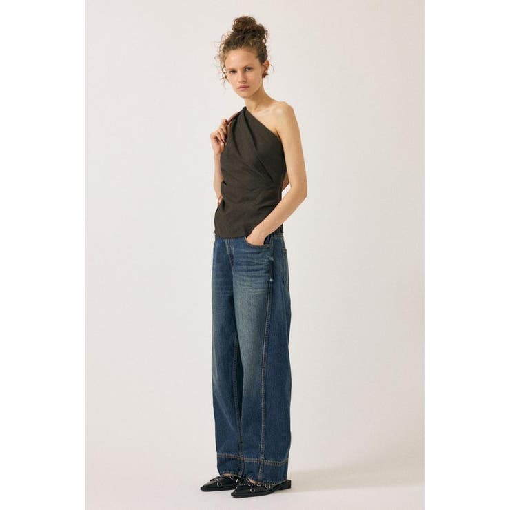 PLAID ONE SHOULDER ブラウス | MOUSSY OUTLET | 詳細画像24 