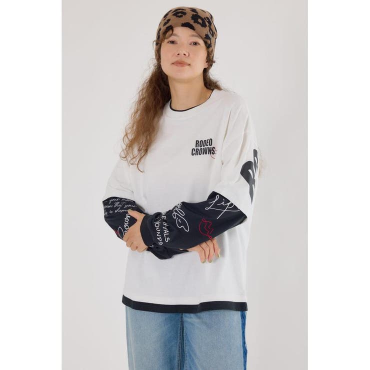 オーバーロゴレイヤードロングスリーブTシャツ | RODEO CROWNS WIDE BOWL | 詳細画像2 