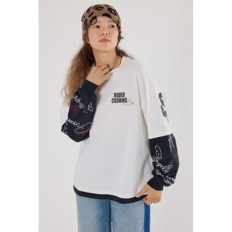 オーバーロゴレイヤードロングスリーブTシャツ | RODEO CROWNS WIDE BOWL | 詳細画像3 