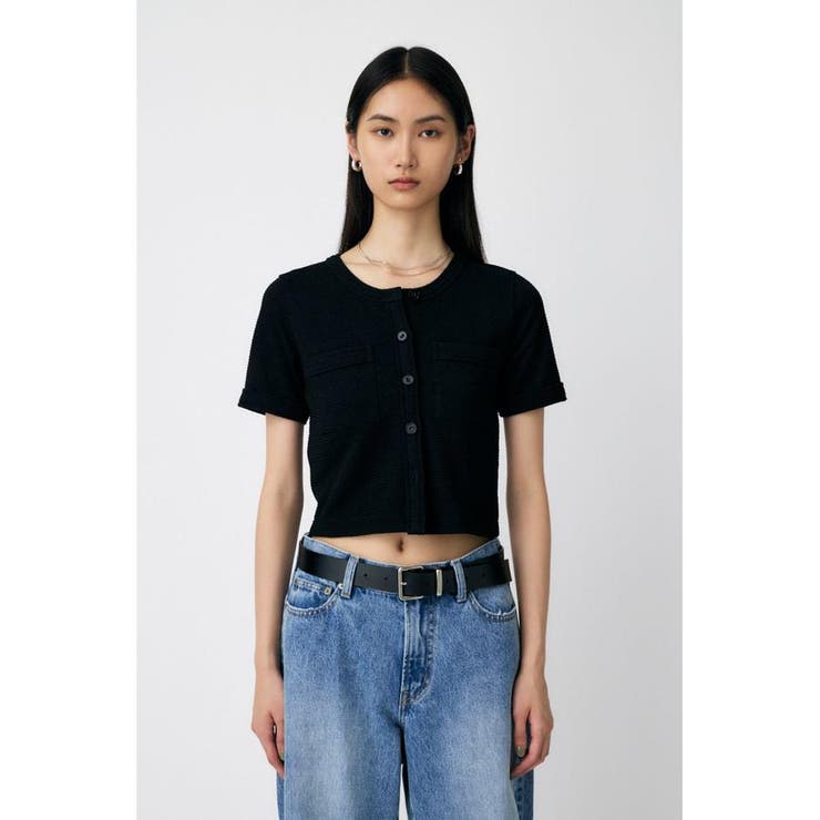 BOUCLE TWEED ハーフスリーブカーディガン | MOUSSY OUTLET | 詳細画像4 