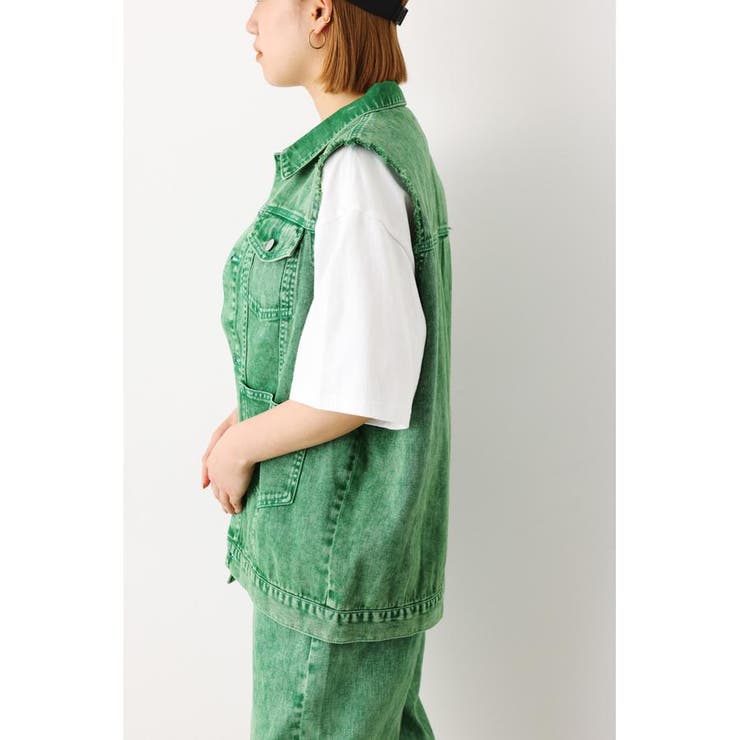 （WEB限定）カラーデニムベスト | RODEO CROWNS WIDE BOWL | 詳細画像2 