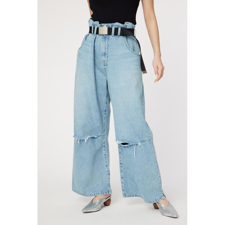 L/BLU1 | ベルト付きデニム | RODEO CROWNS WIDE BOWL