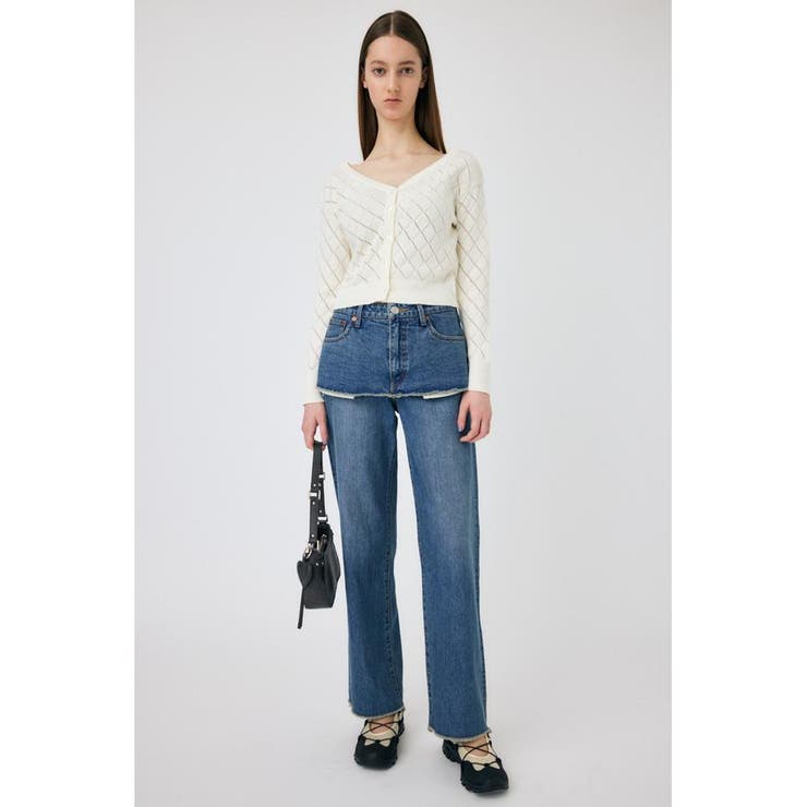EYELET ニットカーディガン | MOUSSY OUTLET | 詳細画像1 
