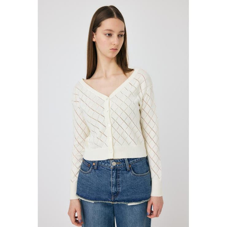 EYELET ニットカーディガン | MOUSSY OUTLET | 詳細画像4 