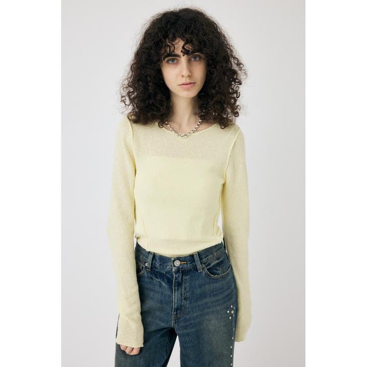 L/YEL1 | LOOSE KNIT ロングスリーブTEE | MOUSSY OUTLET