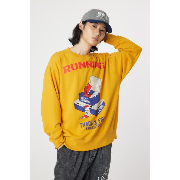 running boy スウェット[品番：BJLW0029190]｜RODEO CROWNS WIDE BOWL（ロデオクラウンズワイドボウル ）のレディースファッション通販｜SHOPLIST（ショップリスト）