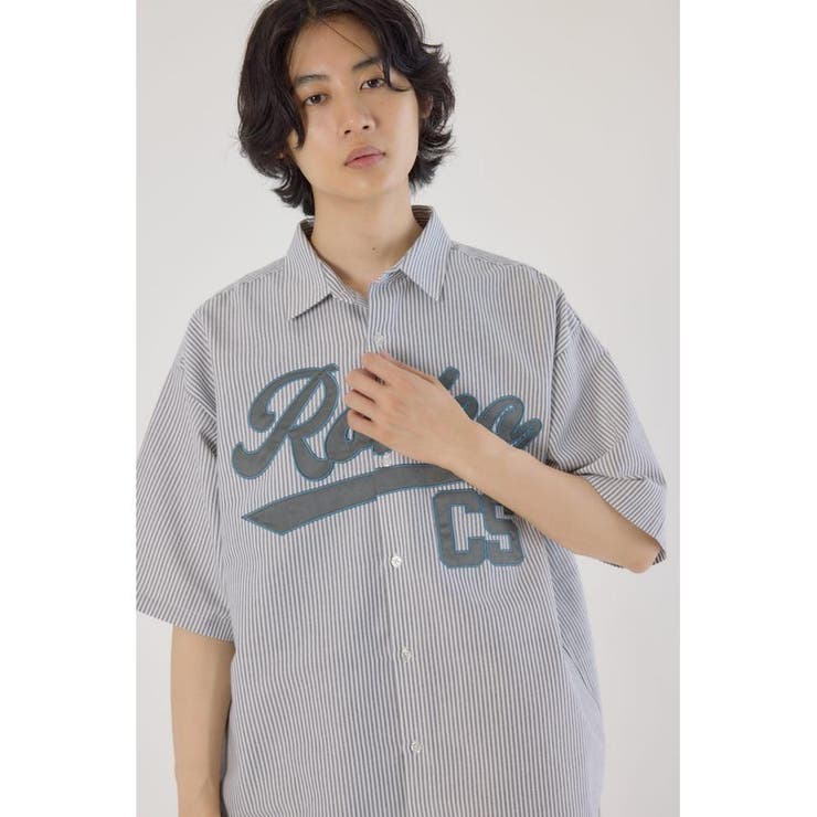 BLK | アップリケカレッジシャツ | RODEO CROWNS WIDE BOWL