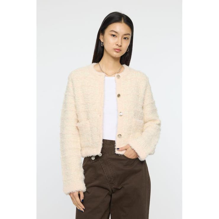 COMPACT KNIT TWEED ジャケット | MOUSSY OUTLET | 詳細画像1 