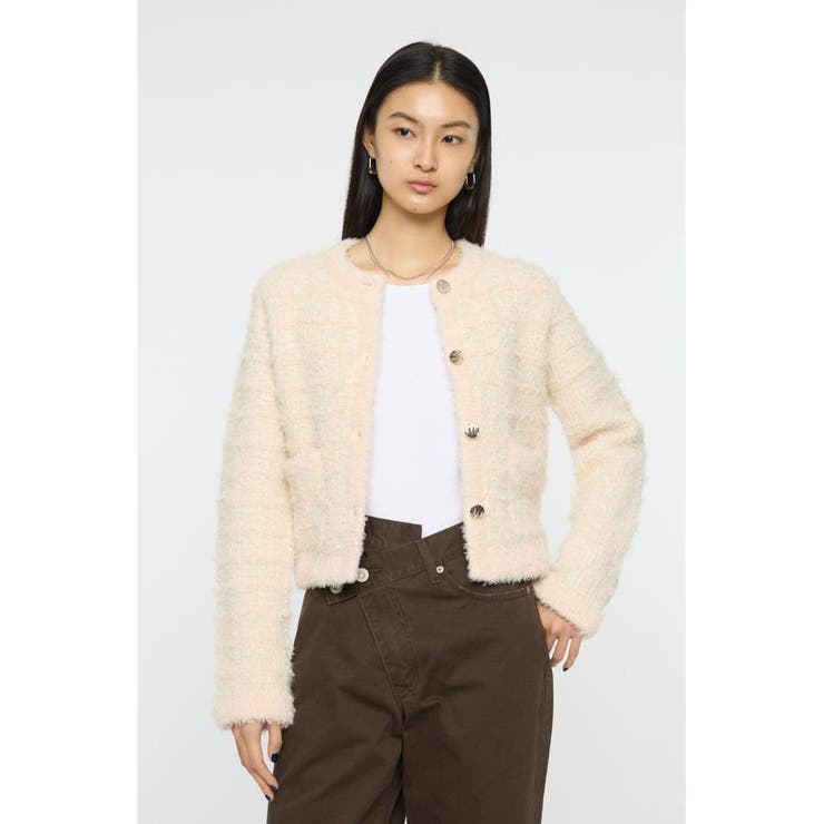 COMPACT KNIT TWEED ジャケット | MOUSSY OUTLET | 詳細画像4 