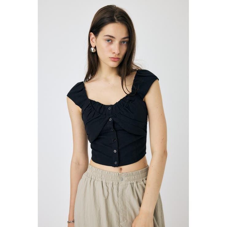 LAYERED GATHERED ブラウス | MOUSSY OUTLET | 詳細画像4 